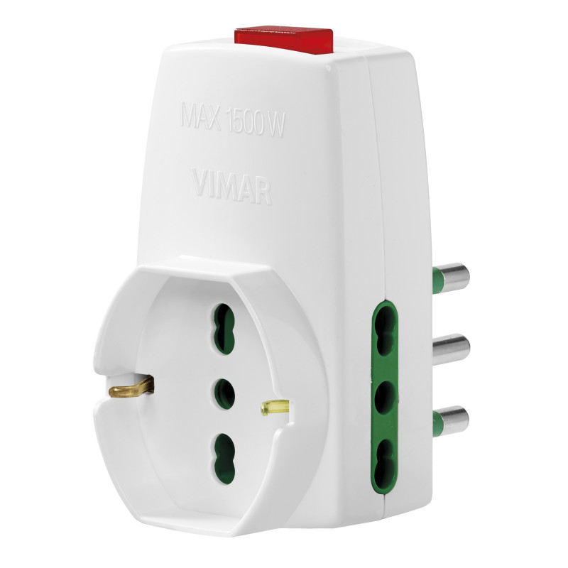 Adattatore S17+2P17/11+univ+inter.bianco - Vimar 0P00331.B