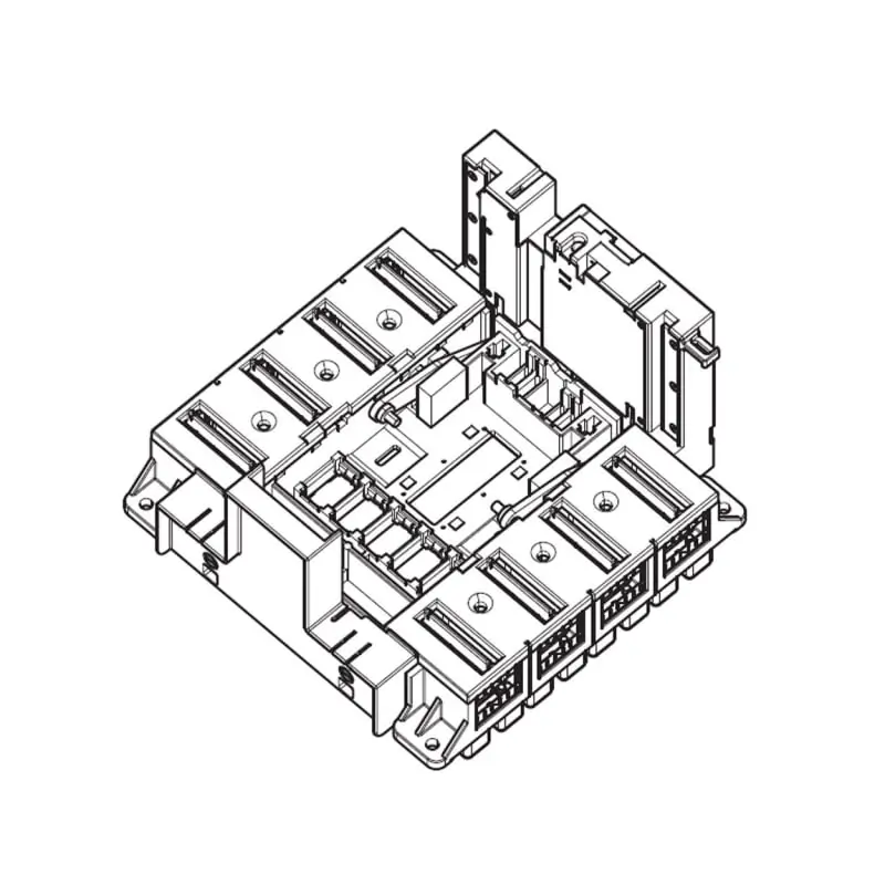 Mega M5 Base estraibile attacchi post 3P - BTicino M7B27