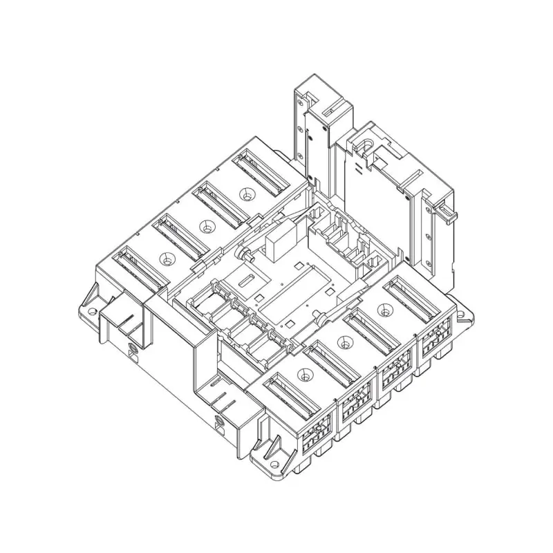 Mega M5 Base estraibile attacchi post 4P - BTicino M7B28