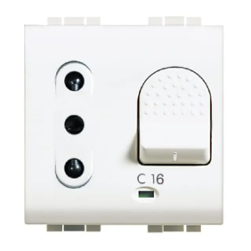 light - presa sicura magnetoterm 2P+T 10A - BTicino N4311/10