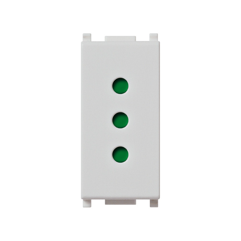 Presa 2P+T 10A P11 Silver - Vimar 14201.SL