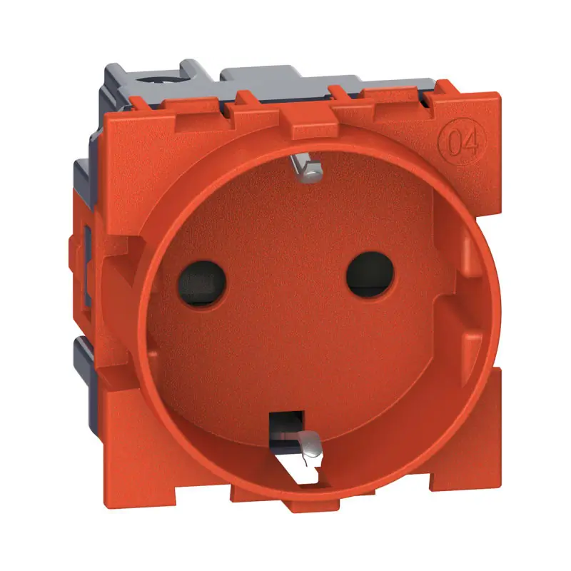 L.NOW - presa std tedesco 2P+T rossa - BTicino KR4141