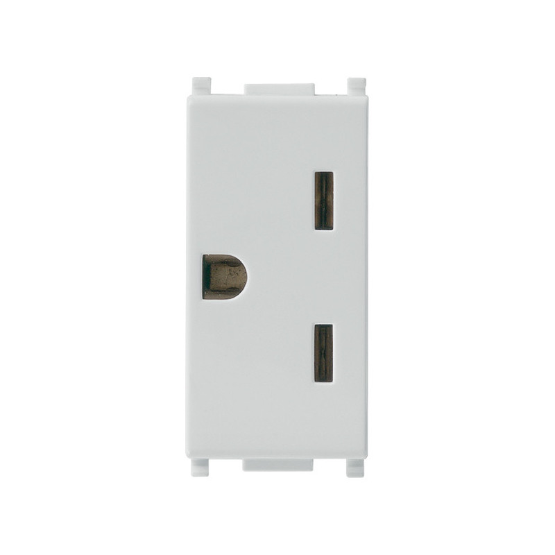 Presa 2P+T 15A americano Silver - Vimar 14247.SL