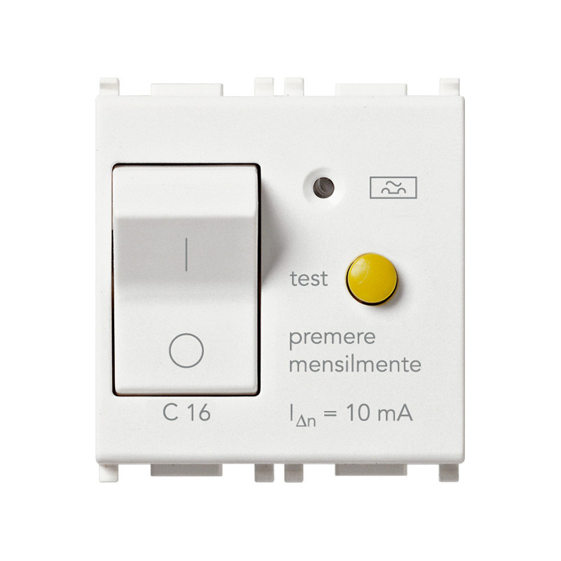 Interruttore MTDiff.1P+N C16 10mA bianco - Vimar 14411.16