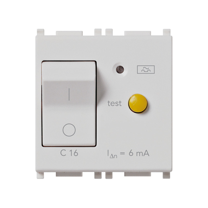 Interruttore MT Diff.1P+N C16 6mA Silver - Vimar 14411.16.6.SL