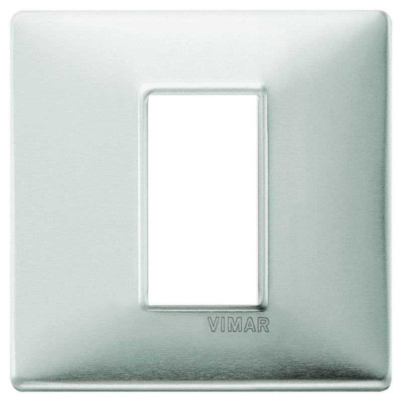 Placca 1M alluminio spazzolato - Vimar 14641.81