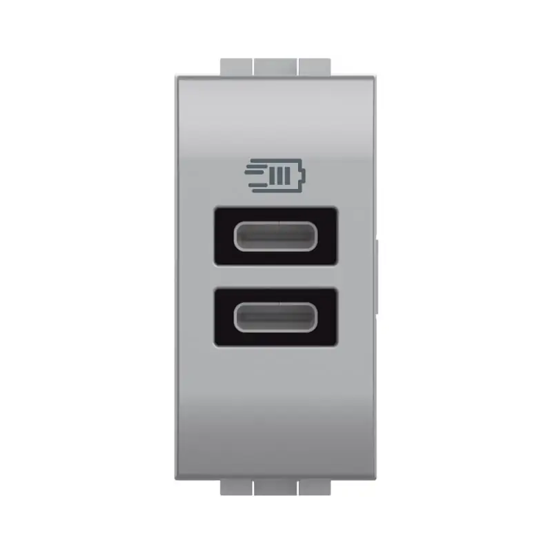 LL - Caricatore USB tipo C+C 1m tech - BTicino NT4191CC