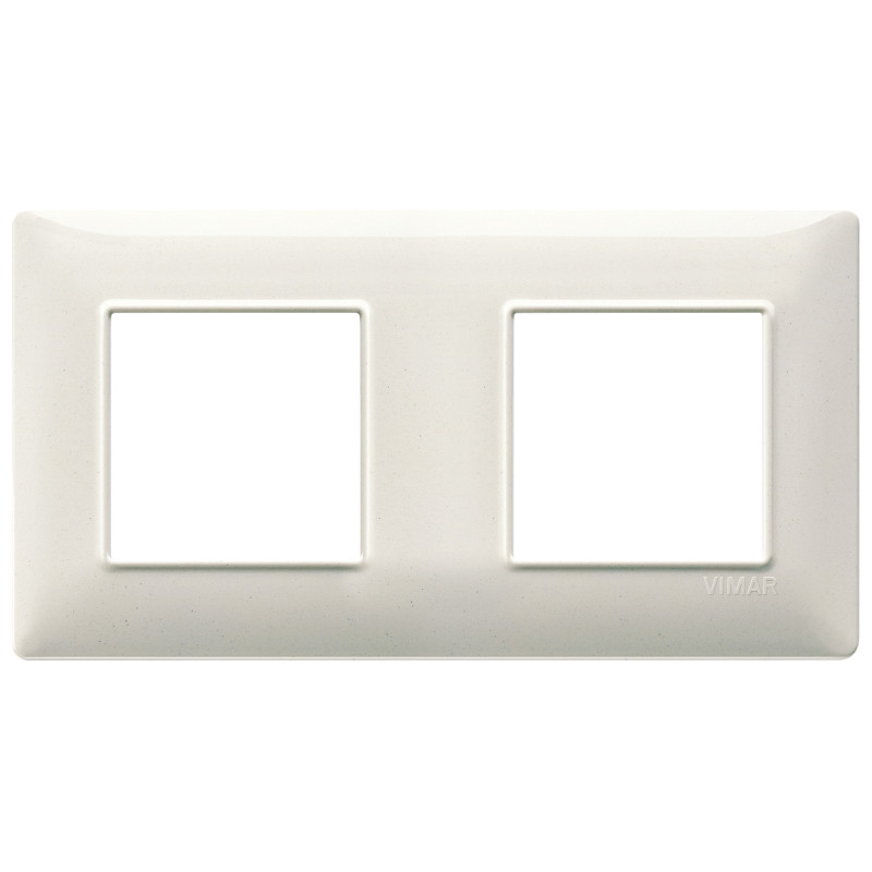 Placca 4M (2+2) int71 bianco granito - Vimar 14643.06