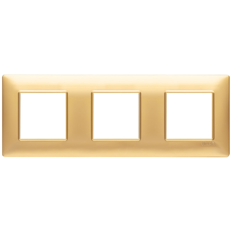 Placca 6M (2+2+2) int71 oro opaco - Vimar 14644.25