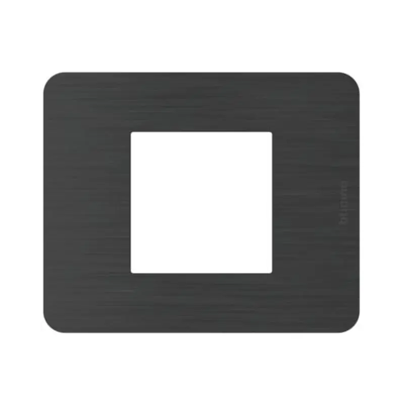 MatixGO - placca 2P black nickel - BTicino JA4802EN