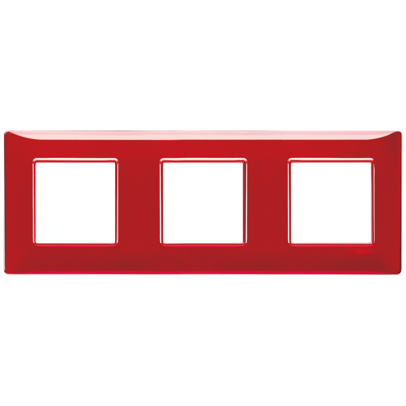 Placca 6M (2+2+2) int71 Reflex rubino - Vimar 14644.51