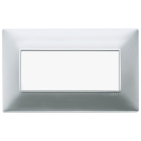 Placca 5M BS argento opaco - Vimar 14649.20