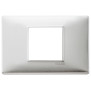 Placca 2M centrali alluminio spazzolato - Vimar 14652.81