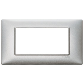 Placca 4M argento metallizzato - Vimar 14654.71