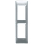 Placca 2M pannelli argento opaco - Vimar 14667.20