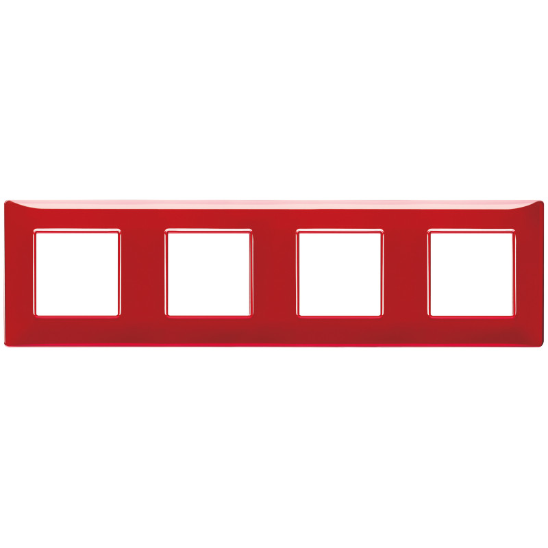 Placca 8M (2+2+2+2) int71 Reflex rubino - Vimar 14669.51