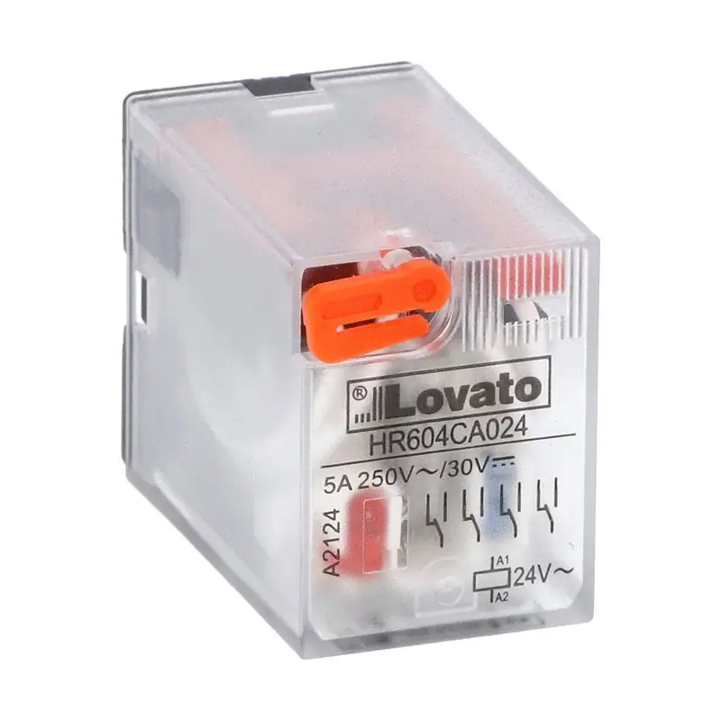 RELE' INDUSTRIALE 4SC 5A 24VAC +LED - LOVATO HR604CA024