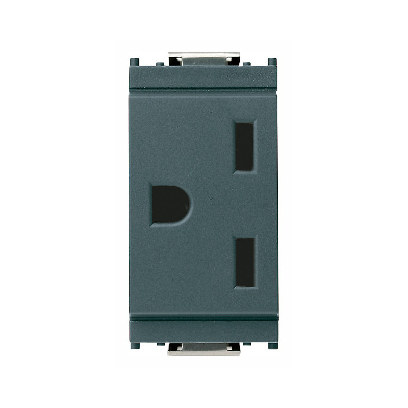 Presa 2P+T 15A americano grigio - Vimar 16247