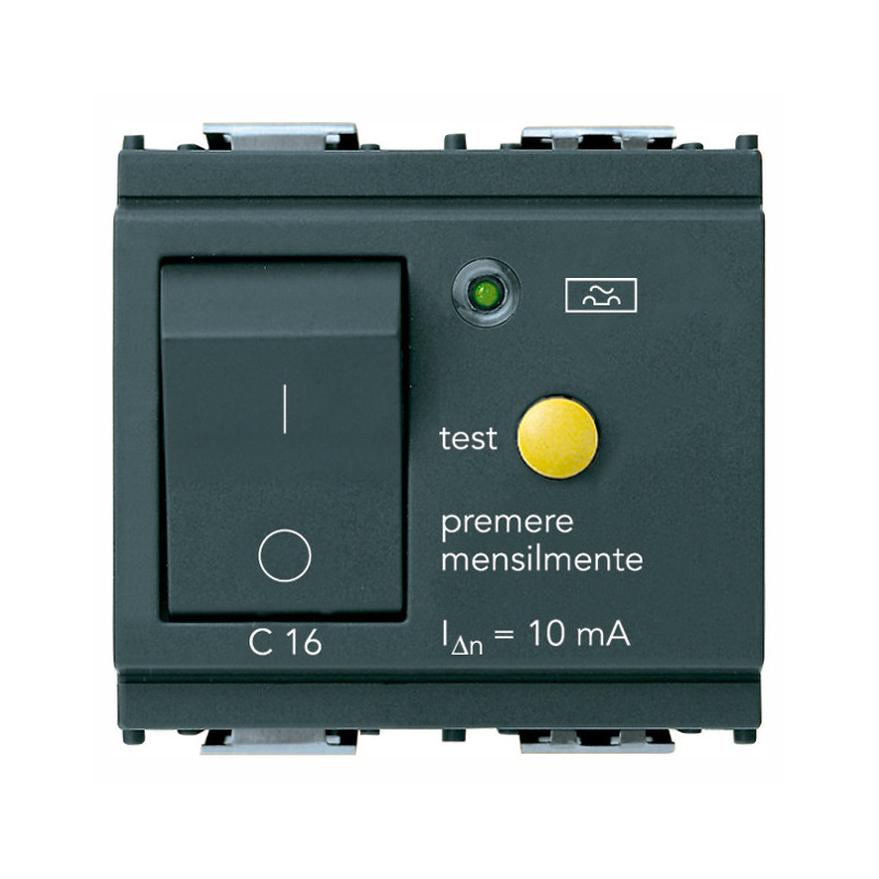Interruttore MTDiff.1P+N C16 10mA grigio - Vimar 16511.16