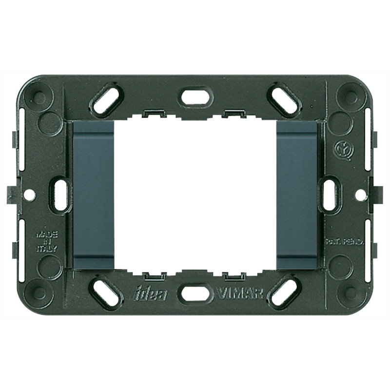 Supporto 2M liscio scat.inc.3M grigio - Vimar 16722.L