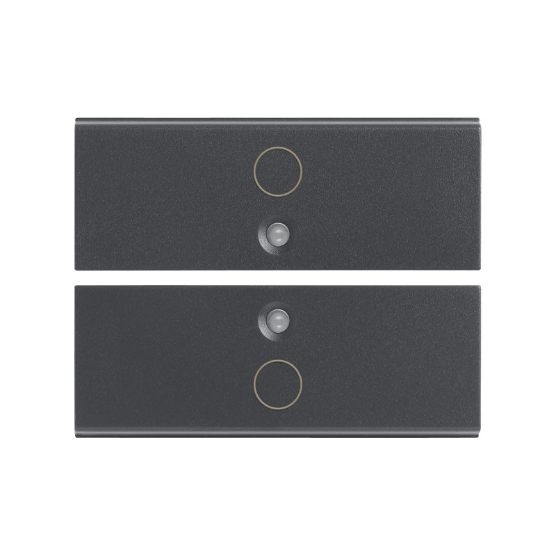 Due mezzi tasti 2M simbolo O grigio - Vimar 16842.0