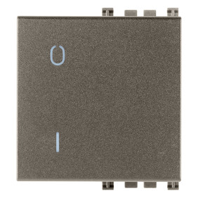 Tasto 2M simbolo O I Metal - Vimar 19022.99.M