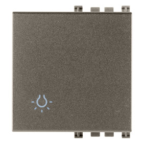 Tasto 2M simbolo luce Metal - Vimar 19022.L.M