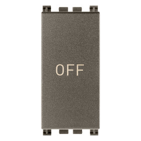 Pulsante 1P NO+NC 10A simbolo OFF Metal - Vimar 19056.33.M