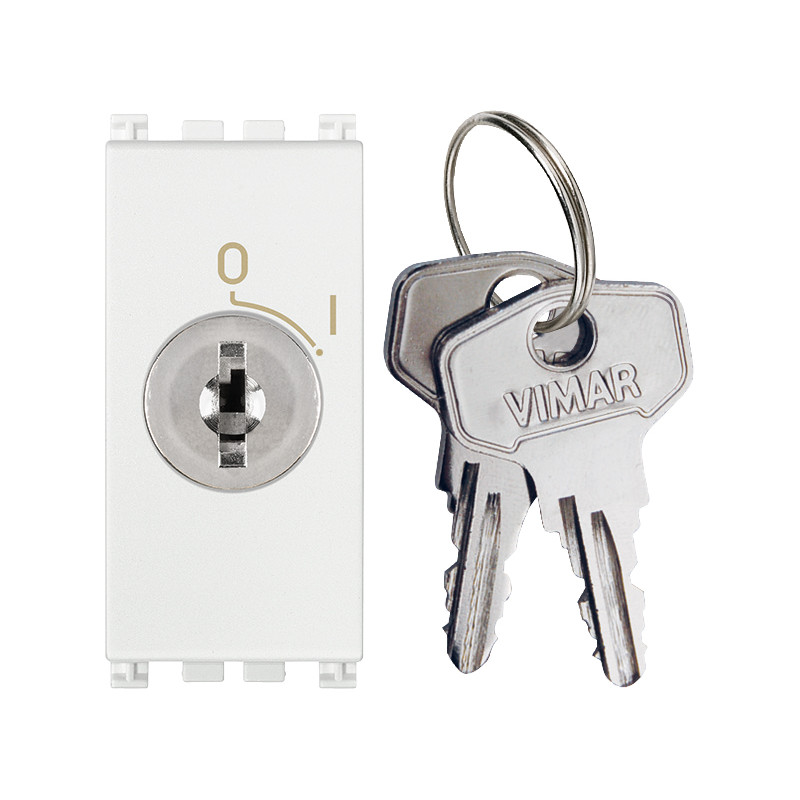 Pulsante 2P NO 16A +chiave bianco - Vimar 19086.B