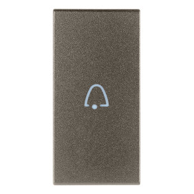 Tasto 1M simb. campanello assiale Metal - Vimar 19131.C.M