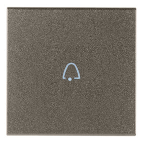 Tasto 2M simb. campanello assiale Metal - Vimar 19132.C.M