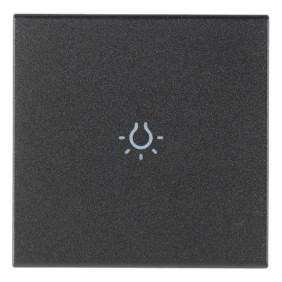 Tasto 2M simbolo luce assiale grigio - Vimar 19132.L