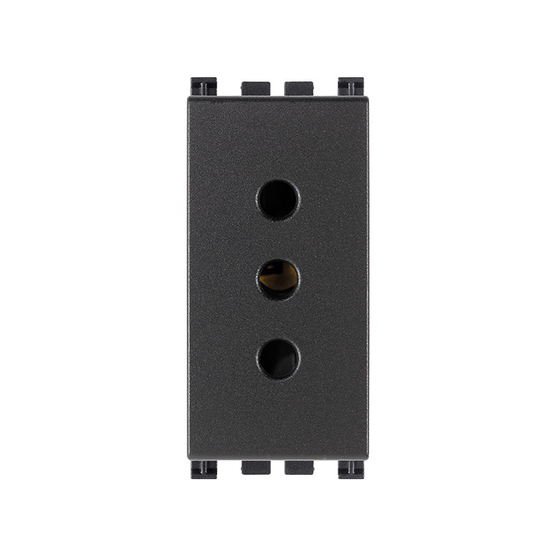 Presa 2P+T 10A P11 grigio - Vimar 19201