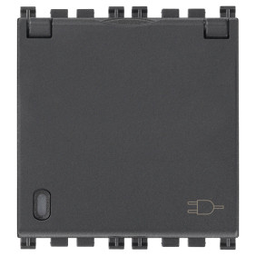 Presa SICURY 2P+T 16A FR + coper. grigio - Vimar 19212.C