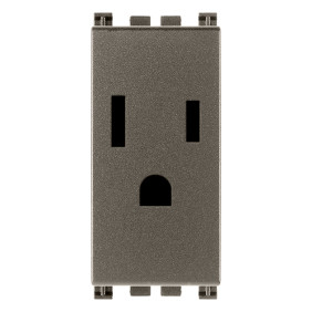 Presa SICURY 2P+T 15A USA+SASO Metal - Vimar 19242.M