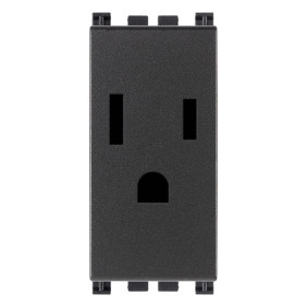 Presa 2P+T 15A USA+SASO grigio - Vimar 19245