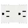 Due prese 2P+T 15A USA+SASO bianco - Vimar 19246.B