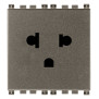 Presa SICURY 2P+T 16A USA+EU Metal - Vimar 19248.M