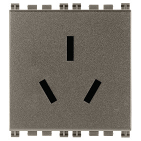 Presa SICURY 2P+T 16A cinese Metal - Vimar 19254.M