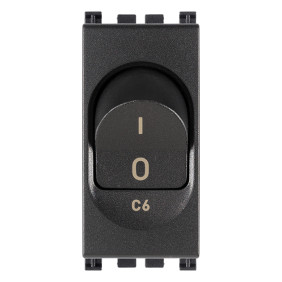 Interruttore MT 1P+N C6 120-230V grigio - Vimar 19405.06