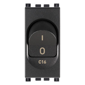 Interruttore MT 1P+N C16 120-230V grigio - Vimar 19405.16