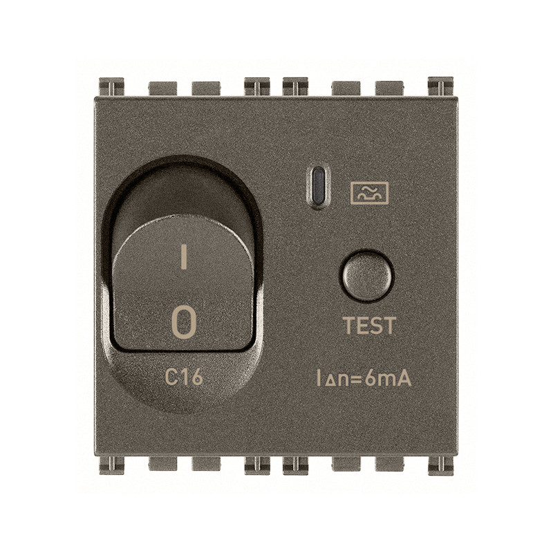 Interruttore MT Diff. 1P+N C16 6mA Metal - Vimar 19411.16.6.M