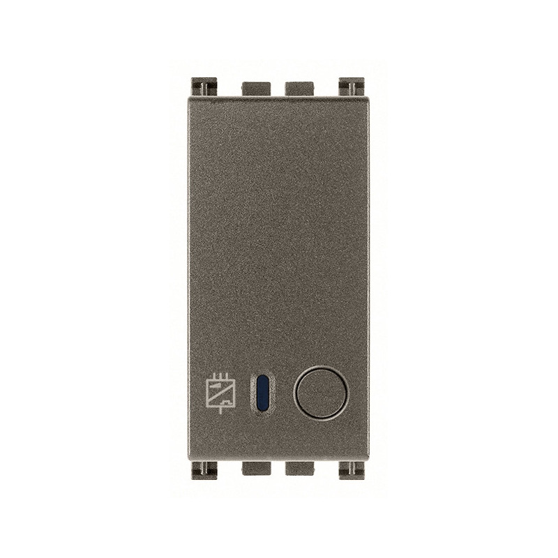 Interfaccia 2 comandi tradiz. 1M Metal - Vimar 19518.M