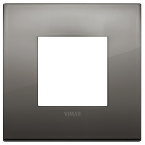 Placca Classic 2M cromo nero - Vimar 19642.09