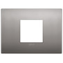 Placca Classic 2M centrali nichel nero - Vimar 19652.10
