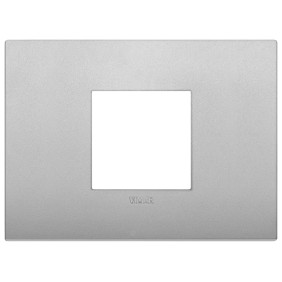 Placca Classic 2M centrali silver matt - Vimar 19652.79