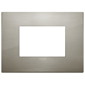 Placca Classic 3M acciaio spazzolato - Vimar 19653.08