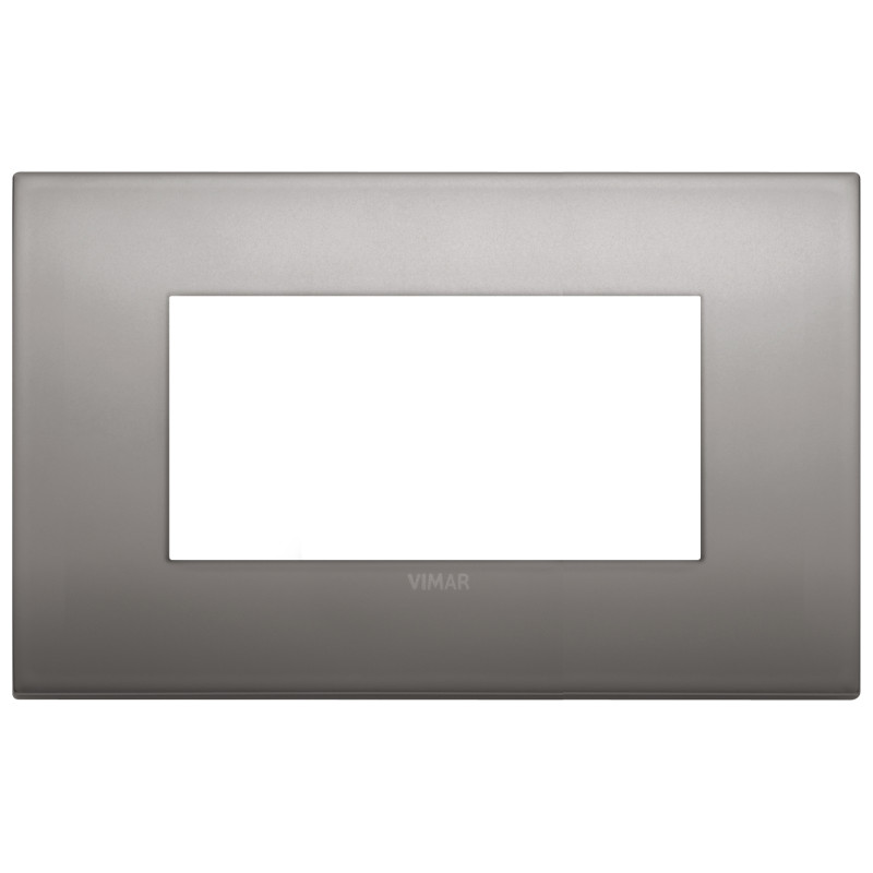 Placca Classic 4M nichel nero - Vimar 19654.10