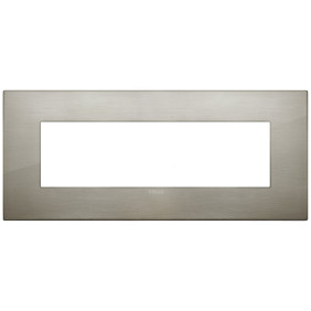 Placca Classic 7M acciaio spazzolato - Vimar 19657.08