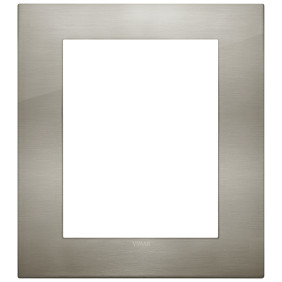 Placca Classic 8M acciaio spazzolato - Vimar 19668.08